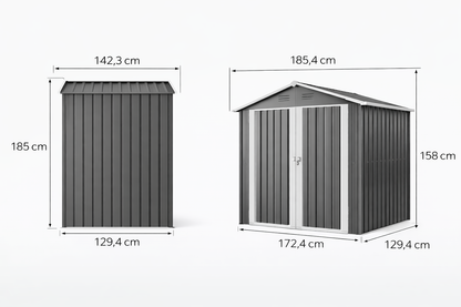 Abris de jardin en métal de 2,21m2