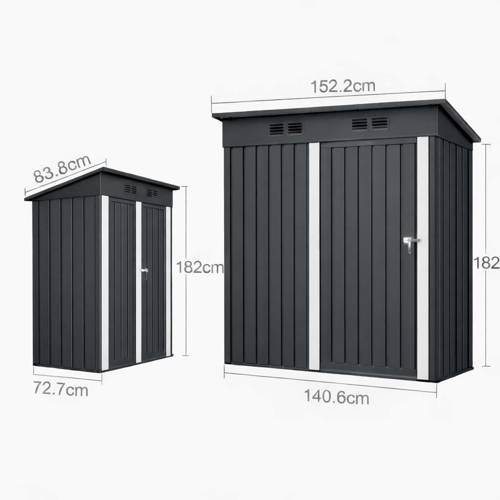 Abris de jardin en métal de 1m2