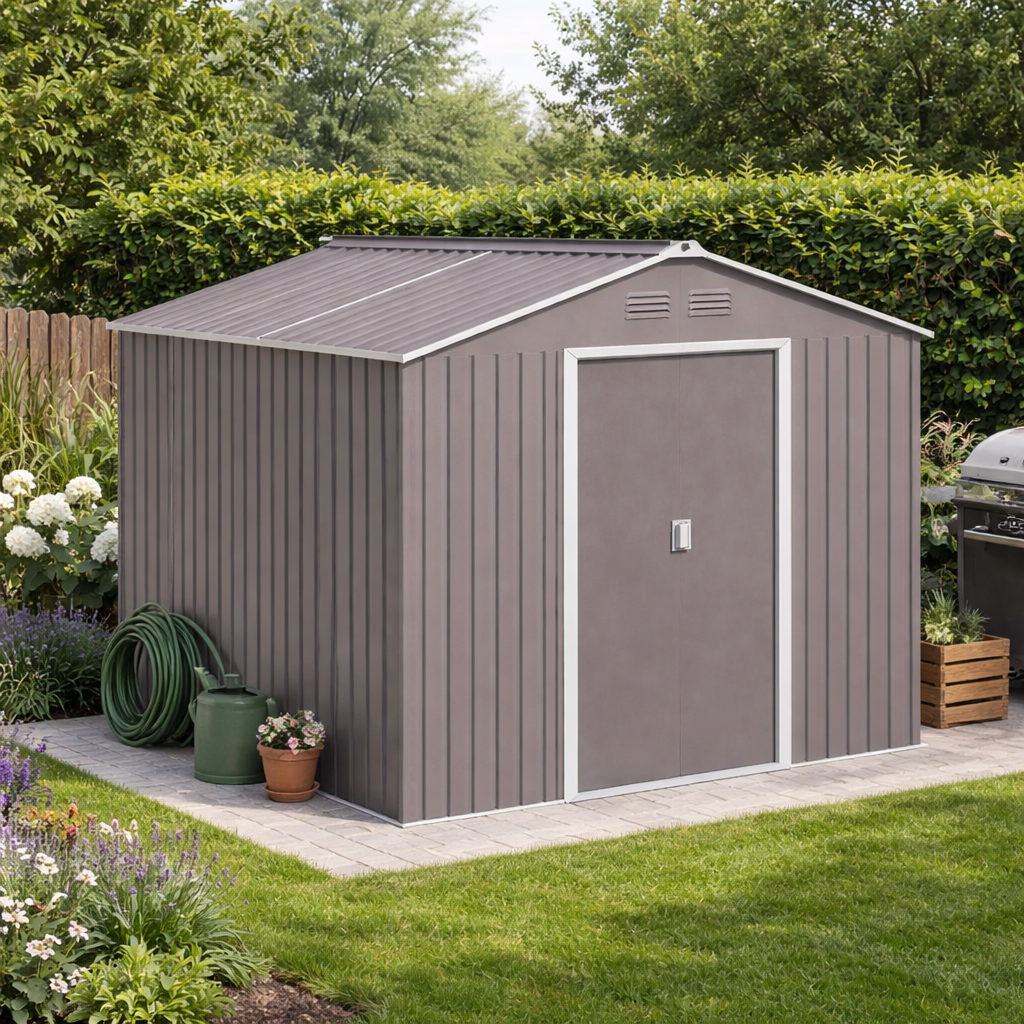 Abris de jardin en métal de 4,90m2