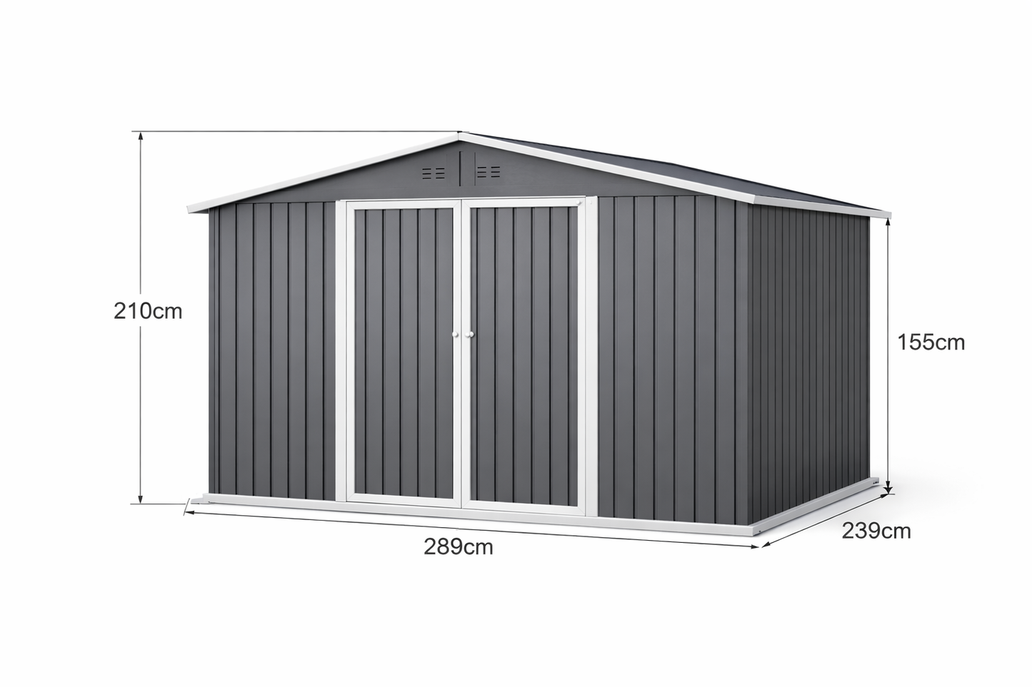 Abris de jardin en métal de 6,90m2