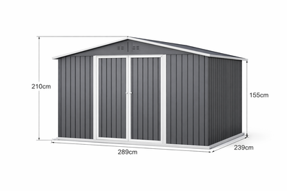 Abris de jardin en métal de 6,90m2